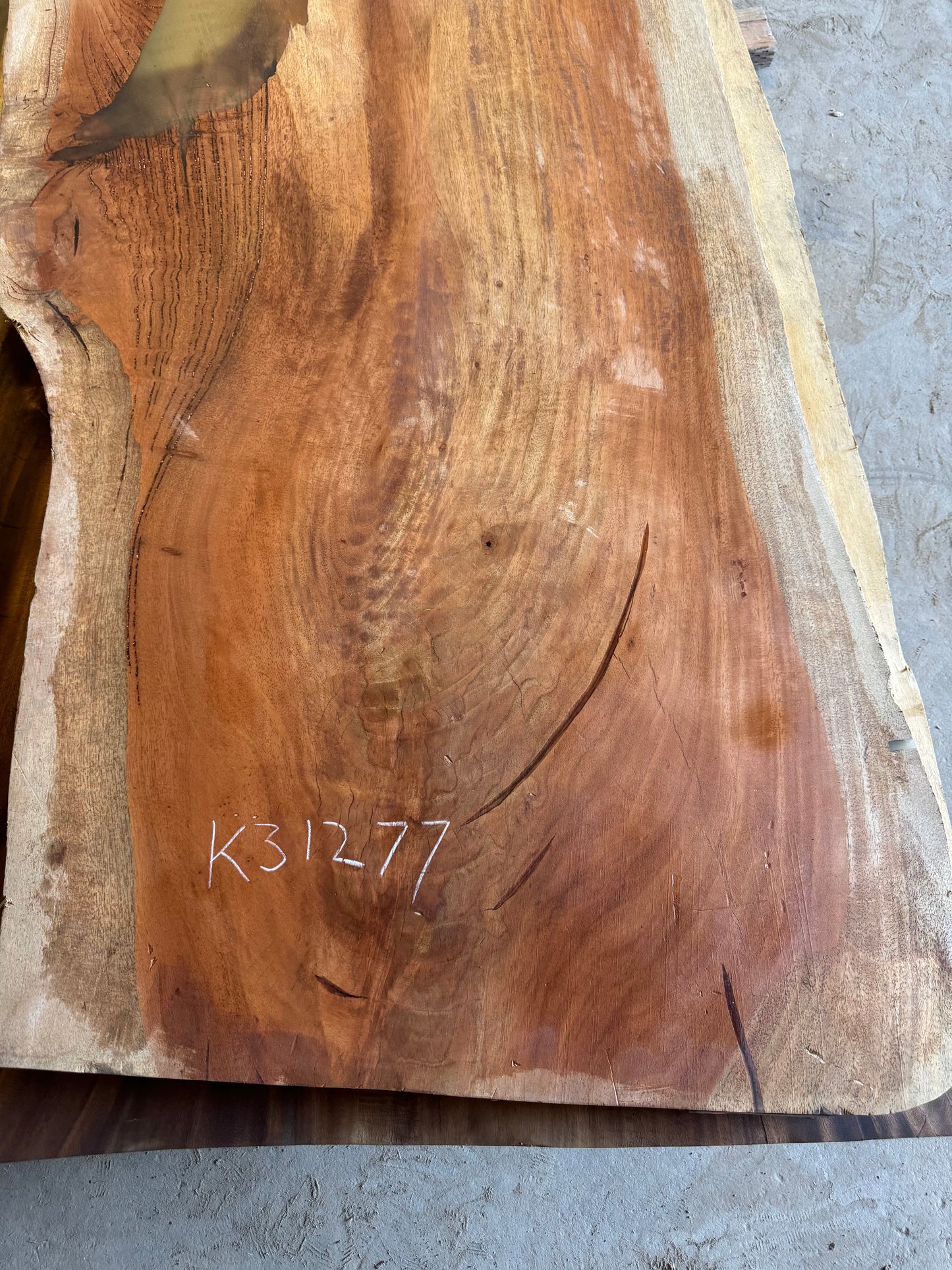 Slab K31277, Exotic Tropical Hardwood, Pochote, 6’ 7”
