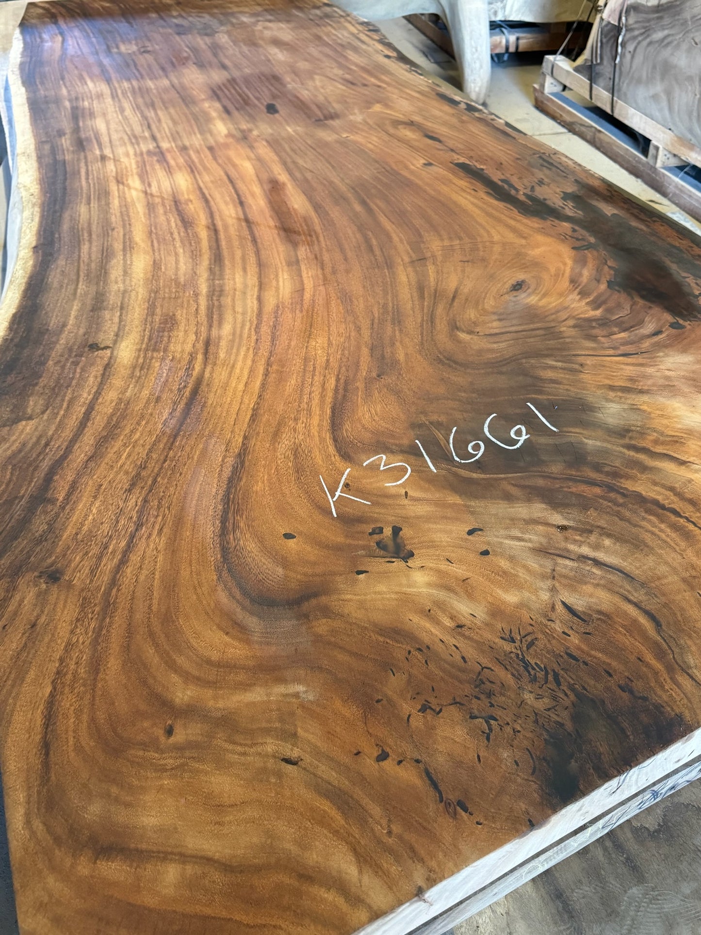 Slab K31661, Tropical Monkey pod, 12ft