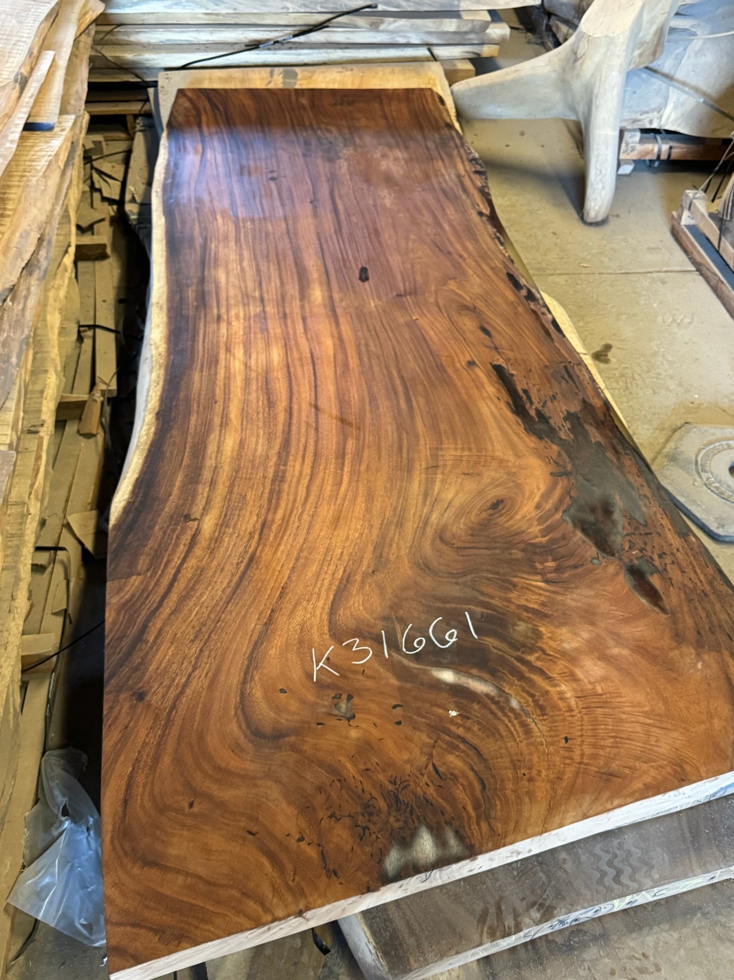 Slab K31661, Tropical Monkey pod, 12ft