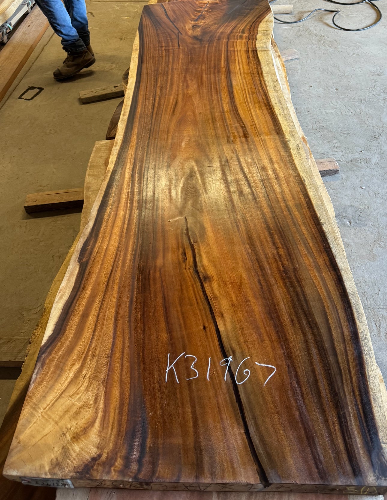 Slab K31967, Exotic Hardwood Monkey pod Slab, 9ft