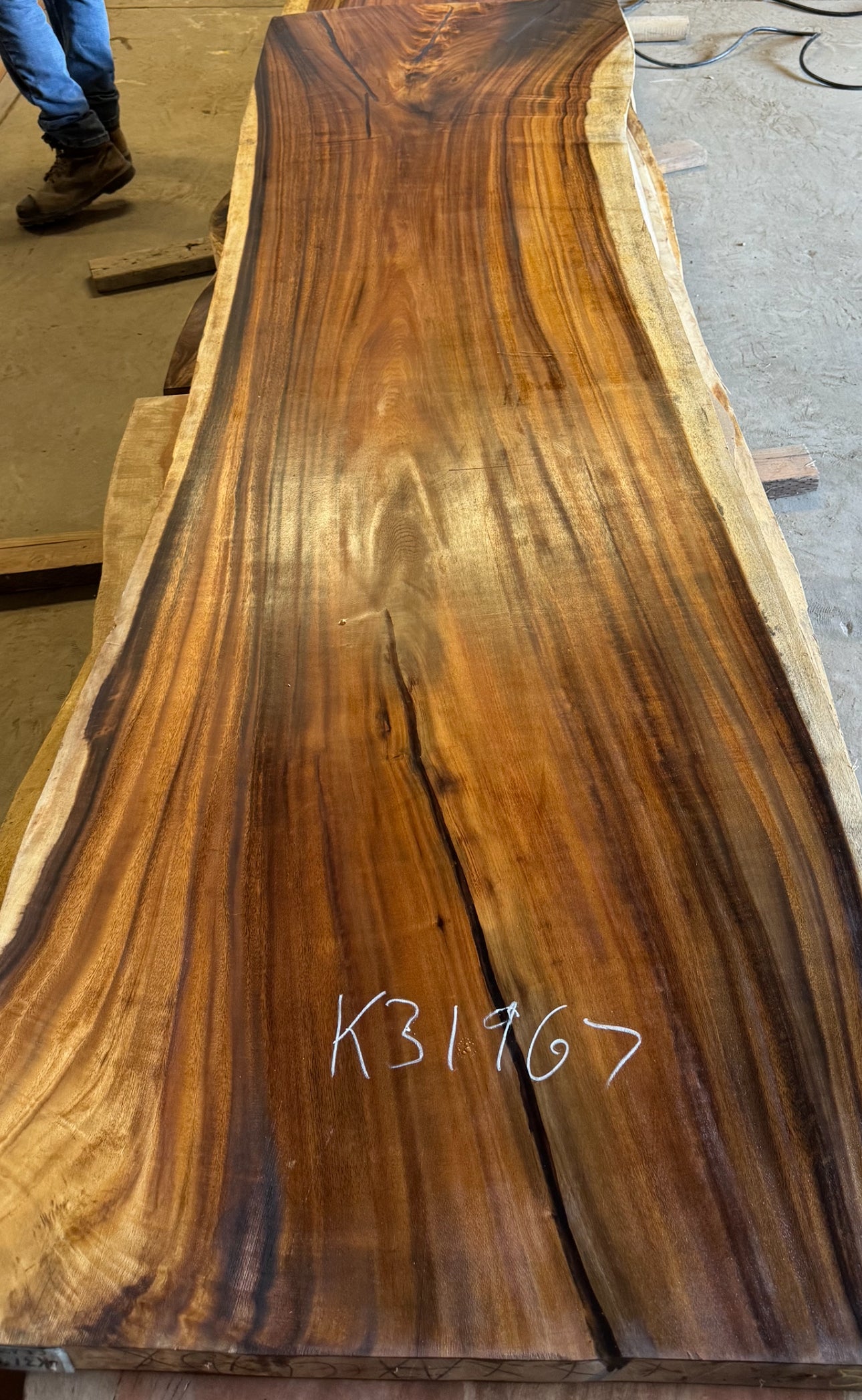 Slab K31967, Exotic Hardwood Monkey pod Slab, 9ft